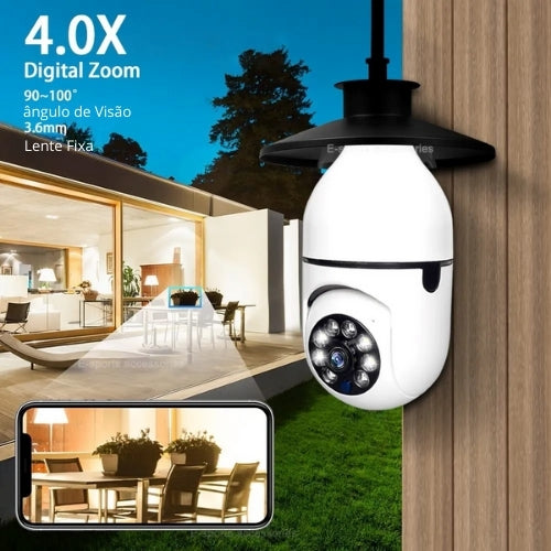 Câmera de Vigilância com Rastreamento Automático de Segurança - HD 1080P 360°  WIFI